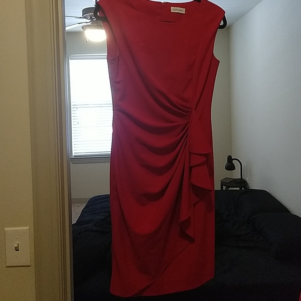Red Calvin Klein Business Dress